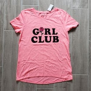 Women's NWT Childrens Place Size Medium Girl Club TShirt